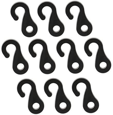 Tenda da campeggio a forma a forma di plastica gancio di plastica gancio elastico strumo strumo per fibbia 10pc 10pcs, gantino a forma di forma