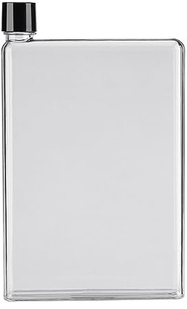 Bouteille D'eau en Papier Mémo en Plastique, Bouteille D'eau Plate A5, Flacon de Voyage Portable, Bouteille D'eau de Sport Plate pour le Sport, le Camping, la Salle de Sport, le