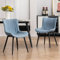 YOUTASTE Esszimmerstühle 2er Set, Esszimmerstühle Kunstleder, Küchenstühle mit Rückenlehne, Bequemer Polsterstuhl für Esszimmer, Küche, Wohnzimmer, Blau