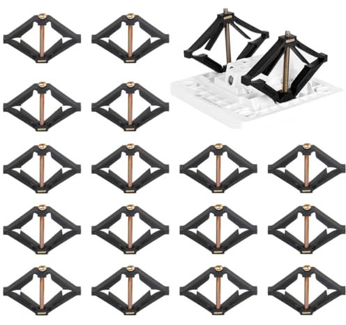 NHQ Lot de 16 tiges de Support de Cassette de Type 86 Accessoires d'électricien Fixation Murale Interrupteur Mural Outils Electricien Support de boîte de Prise Murale Outil de réparation