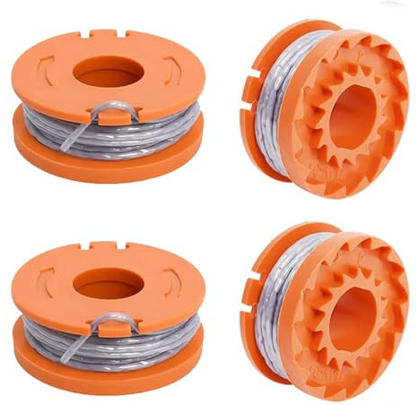 4 Pack Trimmer Replacement Spool， Strimmer Spool Compatible with Mac Allister MGTP18Li Trimmer Line,1.65mm 10ft Autofeed Spool and Line MGTP18Li