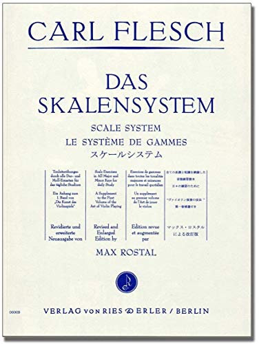 Carl Fleisch - Das Skalensystem - Tonleiterübungen durch alle Dur- und Molltonarten - Etüden für Violine - mit bunter herzförmiger Notenklammer