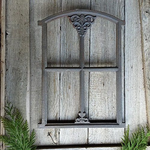 Antikas - Stallfenster, Bauernfenster für Gartenlaube, Eisenfenster Gartenmauer ca. 46 x 31cm