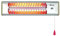 KEKAI KT0505 - Riscaldatore Elettrico da Parete, 2 Barre, 600/1200 W, 53 x 13 x 16 cm