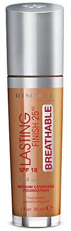 Rimmel London Lasting Finish Breathable Foundation, Spf 20, 504 Deep Mocha
