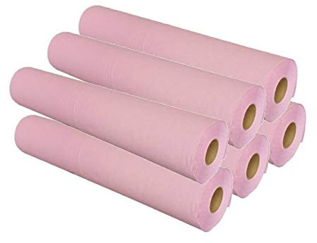 Rouleau de papier pour table de couleur 1 couche 1,5 kg 70 m environ Kavak Cosmetics (Rose, X6 unités)