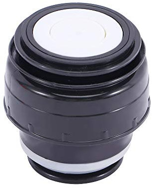courti Tapa para botella de vacío de viaje, universal, para exterior, termo, termo, tapa para termo (4,5 cm), color blanco y negro