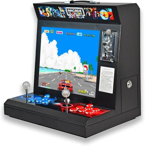 Maquina recreativa Arcade, Incluye un Total de 9800 Titulos 3D y 2D, Monitor de 17, Dos Opciones de Juego: Monedero y Modo Libre con opción de Guardar Partida, hasta 4p