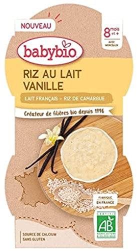 Babybio - Dessert lacté - Riz au lait Vanille - 8+ mois