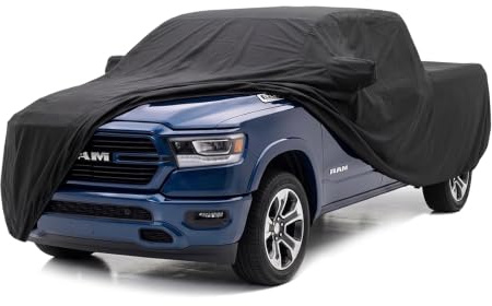 CarsCover Passgenau für 2019–2023 Dodge Ram 1500 2500 3500 Crew Cab 2 m Bettkasten kurzes Bett Xtrashield Schwarze LKW-Autoabdeckung