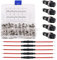 VOANZO 5 pièces 5x20mm Porte-fusible Type à vis en Ligne avec Fil 22 AWG + 100 pièces Kit Assorti de fusible de Tube de Verre à soufflage Rapide