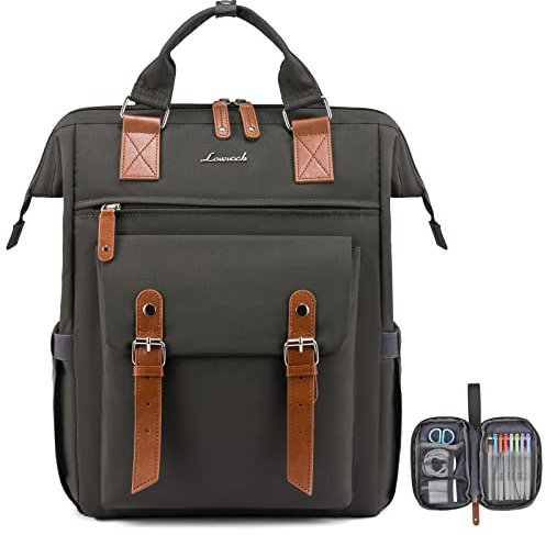 LOVEVOOK Sac a Dos Femme, Grand Sac à dos pour Ordinateur Portable 17 pouces avec Étui pour Câble de Données, Impermeable Sacs Ados PC Sac a Dos Ordi Feminin Elegant pour Voyage College Travail