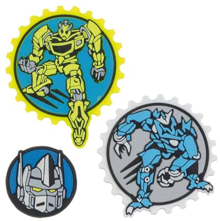 SCOUT Schulranzen-Zubehör Funny Snaps 3er Set Big Robots grün blau