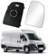 Spiegelglas Ersatz für Fiat Ducato 2006-2021, Außenspiegel Glas Asphärisch Verstellbar Geeignet Ersatz für Citron Jumper, Passend für Peugeot Boxer, Umkehrlinse Rückfahrglas Spiegel (Rechts)
