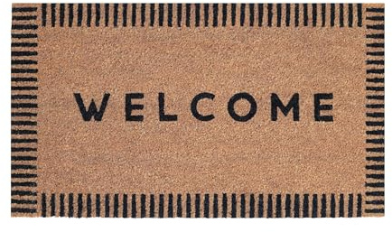 Folkulture Fußmatte rutschfeste Kokosmatte, Schmutzfangmatte - 16 x 28 Zoll | Welcome Outdoor Mat für Hauseingang, Fussmatte aussen für Haustür|Willkommen fußmatten für Eingangsbereich, Wohnaccessoires