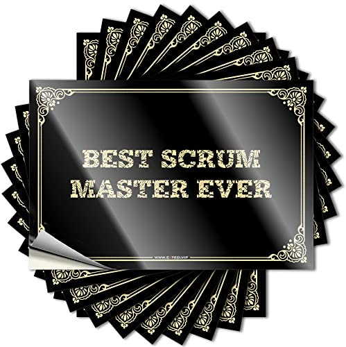 Dsoluuing lijielongus@Outlook.com Bester Scrum Master aller Zeiten Aufkleber Höhle Türschild Markenaufkleber (Farbe: Farbe, Größe: 8 x 12 cm)