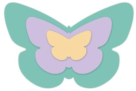 Craftelier - Essentielle Mini-Stanzformen für Scrapbooking, Basteln und Kartenherstellungen | Schmetterlingsform - Größe ca. 2,6 x 1,9 cm bis 7,53 x 5,02 cm