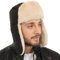Zavelio Shearling Sheepskin Ushanka Trapper Fur Hat - Herren & Damen Leder Flieger Wintermütze Schwarz mit Hellbraunem Fell M/L, Schwarz mit hellbraunem Fell, M/L