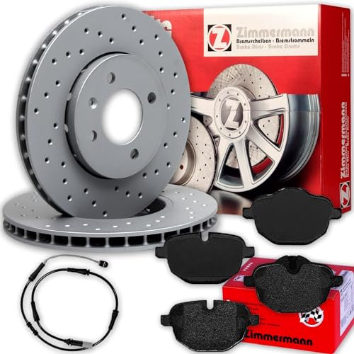 Zimmermann gelochte SportBremsscheiben 330mm + Beläge HA passend für 5er F10