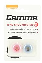 GAMMA Shockbuster® Ring-Tennisdämpfer, einfache Installation, 2 Stück pro Packung, Blau/Schwarz, Rot/Schwarz