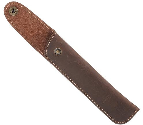 TEHAUX Federmäppchen Aus Leder Für Füllfederhalter Halterung Für Einen Stift Vintage Federmäppchen Stifthalter Leder Füllfederhalter Aus Leder Stiftetui Persönlichkeit Stiftebox