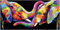 FURLOU Abstrakte Tiere, Bunte Elefanten-Bilder, Kunstdrucke, Wohnzimmer-Dekoration, Leinwand-Bilder, Poster und Drucke, Wandkunst, Schlafzimmer, Rahmenlos (50 x 100 cm)