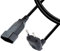 RIIEYOCA Cable alargador Euro en ángulo Recto de 90 Grados, Enchufe Euro Macho Tipo C a Enchufe Euro Hembra Tipo C, 2,5A/250V, 0,75 mm² para Monitor de Ordenador, TV, electrodomésticos, Negro (1m)