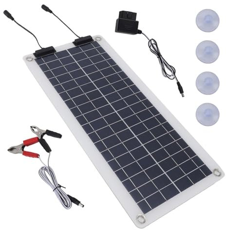Mantenitore Solare Per Auto - 12V-24V 100W Caricabatterie Solare Per Batteria Per Auto | Manutentore Caricabatteria Per Auto Solare | Caricabatteria Di Mantenimento Impermeabe