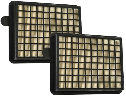 vhbw 2x Staubsaugerfilter kompatibel mit Fakir Prestige 2000 | 1900, 2300, 2100, Azuro, 1800 Staubsauger - HEPA-Filter/Faltenfilter Schwarz Weiß