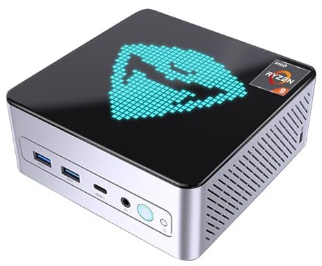 Machenike Machcreator Mini Desktop, AMD 12-Core Ryzen 9 7940HS, AMD Ryzen AI with Radeon 780M, 32GB DDR5 RAM, 1TB SSD, Support 2-Monitor 4K, HDMI, DP, Type-C, RJ-45, Wi-Fi 6, W11 Pro