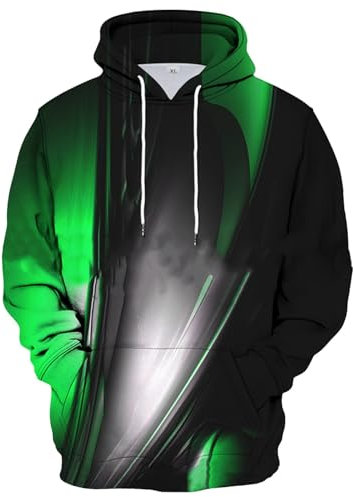 Generisch Männer Pulli,Pullover Herren Rollkragen Winter Vintage Pullover Herren Kapuzenpullover Mit Amerikanischer Flagge Druck, Langarm Hoodie, Casual Streetwear, (Grau,L)