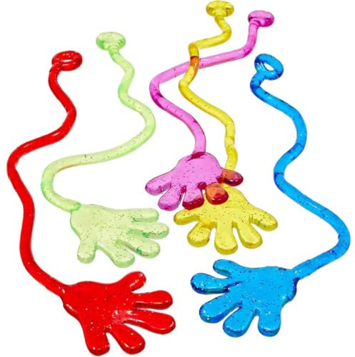 NJCXOLA Gadget compleanno bambini, 30 Pcs Mani Appiccicose,Sticky Hands Giocattoli, Colorati Manina Appiccicosa, Gadget Compleanno Regalo Feste