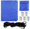 Lona para Remolque, Lona Colgante Azul, Lona Duradera, con 5 Piezas de Aluminio en Forma de 8 Mangas, para Remolques, Coche, Impermeable y Cortaviento (209 x 115 x 10cm)
