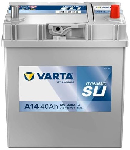 VARTA Automotive DYNAMIC SLI (A14) 12V 40Ah 330A - Nassbatterie KFZ mit Standardausstattung & ohne Start-Stopp System - Starterbatterie für einfachen Energiebedarf - Bleisäurebatterie wartungsfrei