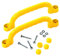 2PCS Playhouse Accessories for Kids 3+, Plastic Handle with Screws, Smooth Climbing Frame Accessories for Park, Backyard Tree House Playhouse Climbing Frame