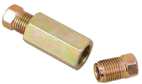 ABOOFAN Raccordi per Tubi Freno Filettati Interni in Metallo Adattatori per estremità Svasate Ferro e Rame Dorato con Viti per Tubi Freno