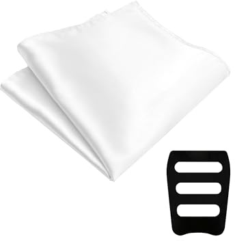 Rzmtaol Einstecktücher für Herren, solides Taschentuch mit Halter für Anzüge, Hochzeit, Kirche, formelle Kleider
