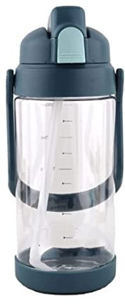 GAOJUNAN Drinking Bottle, Large Water Cup Outdoor Sports Portable Large-Capacity Water Cup Anti-Fall Straw Cup Men and Women Take-Out Cup Eco Friendly(Dark Blue)