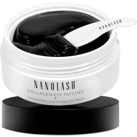 Nanolash Collagen Eye Patches 30 pairs – hydrogel eye patches, under eye gel patches, hydrating eye patches, collagen eye mask
