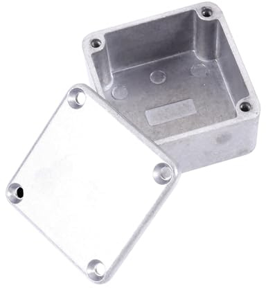 Silberne Gitarrenpedalbox aus Aluminiumdruckguss | Oberfläche Poliert, Glatt und Rostfrei, ohne Scharfe Kanten, Leicht zu Benutzen für Gitarrenpedalprojekte