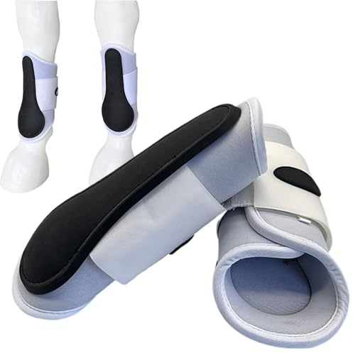 Pferdegamaschen – 30 Cm Beinbandagen Für , Schützende Fliegenschilde, Atmungsaktive Hufschützer, Verstärkte Outdoor-Stützbandage, Langer Komfortschutz, Einfaches Tragen | Leichte Pferdegamaschen