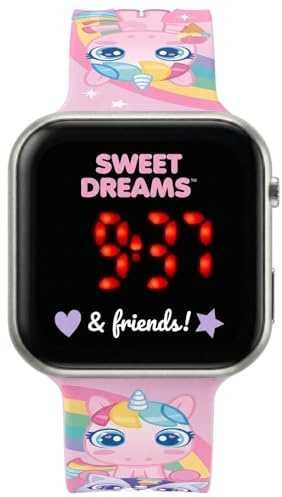 Clondo Montre numérique LED pour enfant et fille, fonction date, format 12/24 heures, gadgets officiel, cadeau, Licorne
