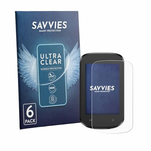 Savvies 6 Stück Schutzfolie für igpsport BSC100MAX Displayschutz-Folie Ultra-Transparent