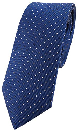 TigerTie - schmale Designer Seidenkrawatte in gepunktet gemustert