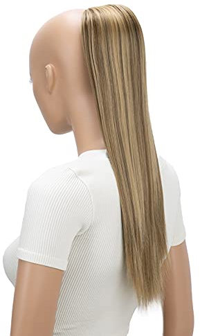 CAISHA 55cm Haarteil Nina mit Kordelverschluss Zopf Haarverlängerung Glatt Braun Blond Mix PH512