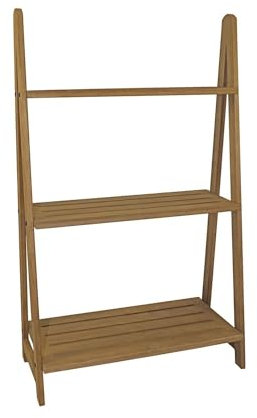 NEG Wandregal/Leiterregal Bulmer (braun) Regal mit 3 Ablagen aus Echtholz