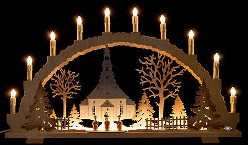 Tietze Schwibbogen Seiffener Kirche - 70x42 cm