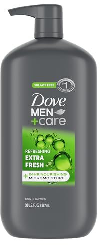 DOVE MEN + CARE GUERISSON Dove Men+Care Body Wash for Men Skin Care Extra Fresh Effectively Washes Away Bakterien While Nourishing Your Skin 30 oz