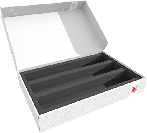 Feldherr Storage Box DSLB075 for model railway locomotives, wagons and vehicles - 3 slots for S Gauge - horizontal