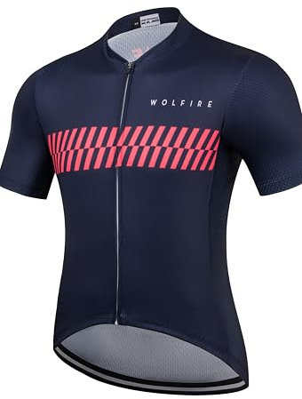 WOLFIRE WF Rennrad Trikot Herren, Hergestellt Aus Polyester. MTB - Radtrikot Herren Kurzarm, Fahrradtrikot Herren Kurzarm, Fahrrad Trikots Herren, MTB Trikot Herren, MTB Shirt Herren.